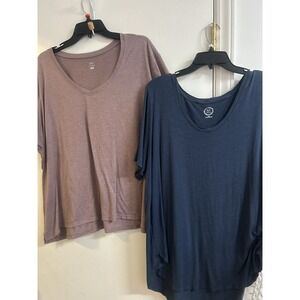 Soft Cotton Shirts Women's Leg3nd/Maurices Mauve/Blue Sizes 3XL/2XL